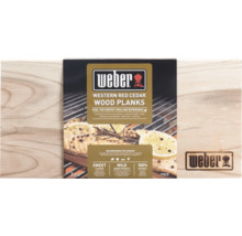 Weber Western Red Cedar Räucherplanken aus Zedernholz für das Grillen von Fisch und Fleisch, 2 Stück