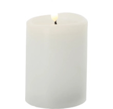 Bougie LED cylindrique avec imitation de flamme réaliste