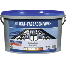 HORNBACH Silikat Fassadenfarbe, 10 Liter Gebinde für mineralische Untergründe im Außenbereich.
