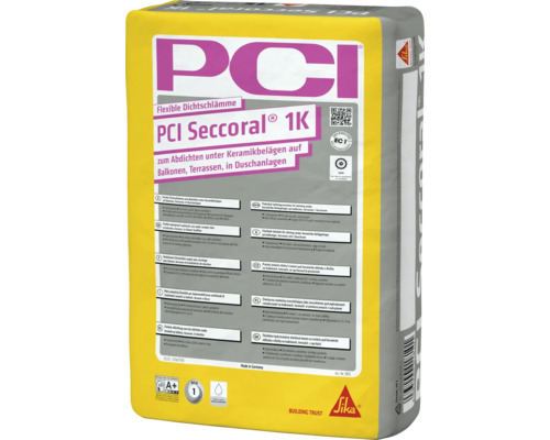 PCI Seccoral 1K flexible Dichtschlämme zum Abdichten unter Fliesen auf Balkonen, Terrassen und in Duschanlagen, 15 Kilogramm