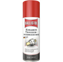 Spray de lubrification sèche en céramique Ballistol 200 millilitres pour une lubrification sèche durable et une réduction des frottements.