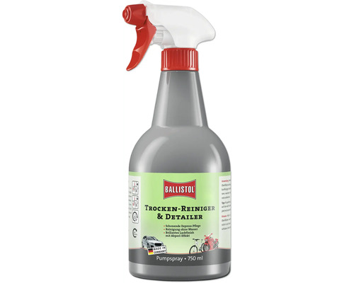 Ballistol nettoyant à sec et detailer spray pompe 750 millilitres pour le nettoyage sans eau des véhicules