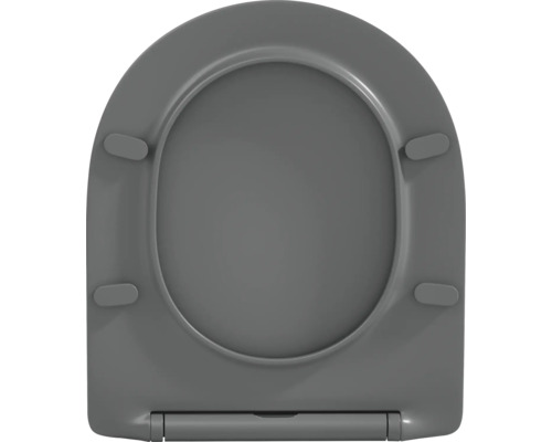 Grauer WC Sitz in ovaler Form für das Badezimmer