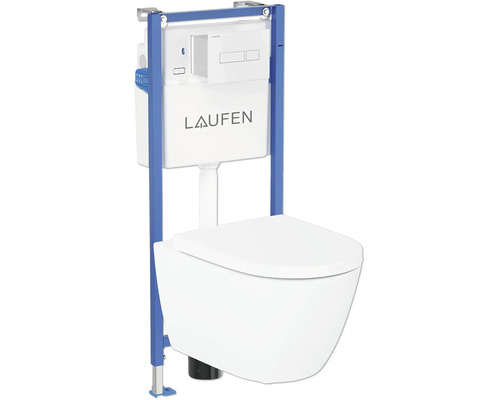 Bâti support WC Laufen avec réservoir encastré et WC suspendu