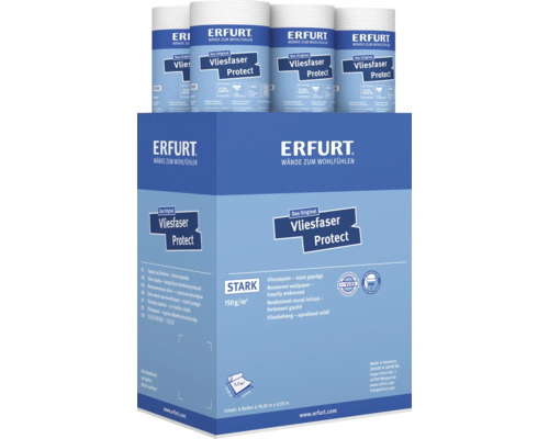 Erfurt Vliesfaser Protect Stark Vliestapete, 6 Rollen, strukturiert, PVC-frei, überstreichbar.