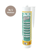 Mastic silicone PCI Silcoferm S de couleur brun moyen, cartouche de 310 millilitres pour intérieur et extérieur.