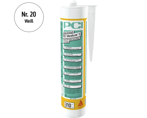 Cartouche mastic silicone PCI Silcoferm S pour interieur et exterieur 310 millilitres