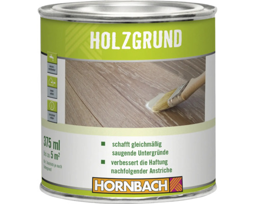 HORNBACH Holzgrund Grundierung 375 ml in der Dose zur Vorbehandlung von Holzoberflächen für innen und außen.