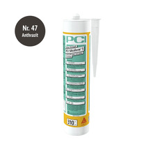 Mastic silicone PCI Silcoferm S en cartouche 310 millilitres anthracite pour usage intérieur et extérieur.