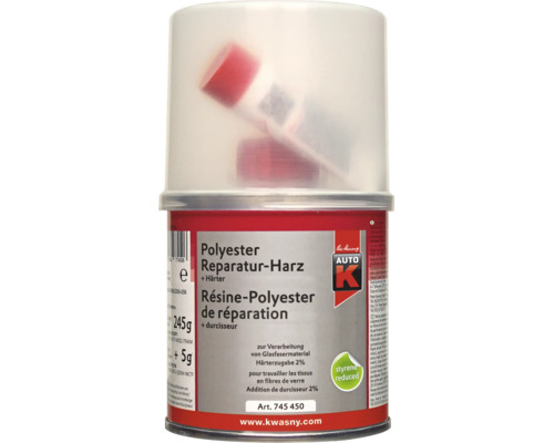 Resine polyester de reparation Auto K avec durcisseur en pot pour le traitement de fibres de verre