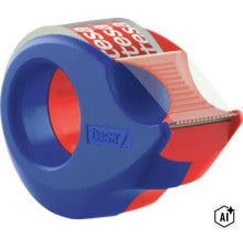 Dévidoir manuel pour ruban adhésif avec rouleau de ruban de Tesa Logo (Image AI modified or generated)