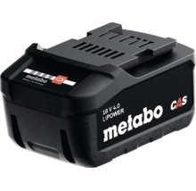 Batterie Metabo LiPower 18 Volts 4,0 Ampere heures avec technologie Cordless Alliance System