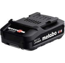 Batterie Metabo LiPower 18 Volt 2.0 Ampere heures pour outils electriques avec technologie Cordless Alliance System