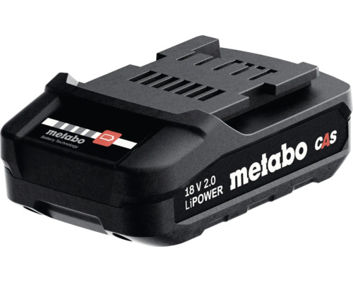 Batterie Metabo LiPower 18 Volt 2.0 Ampere heures pour outils electriques avec technologie Cordless Alliance System