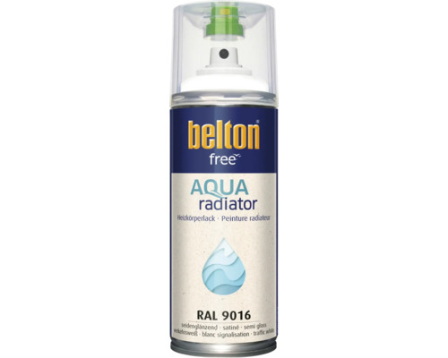 Aérosol de peinture pour radiateur belton free Aqua RAL 9016 blanc signalisation satiné