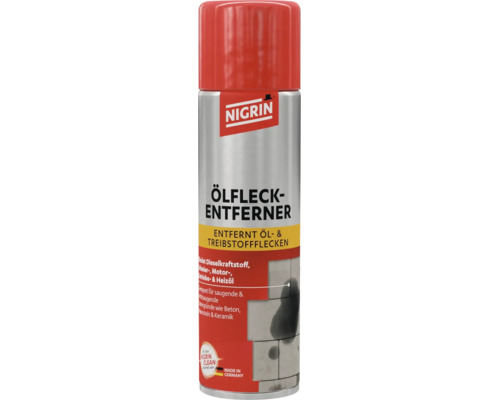 Spray Nigrin pour enlever les taches d huile et de carburant sur diverses surfaces