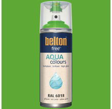 Vernis en aérosol Belton Free Aqua Colours RAL 6018 vert jaune brillant