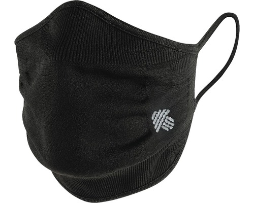 Masque en tissu noir avec boucles d''oreilles