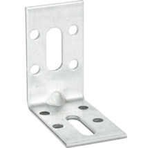 Winkelverbinder aus verzinktem Stahl zur stabilen Verbindung von Bauteilen.