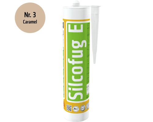 Cartouche de mastic silicone Silcofug E couleur caramel pour joints de raccordement et de dilatation