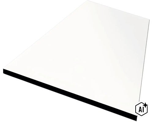 Un panneau composite rectangulaire unique à surface lisse pour divers projets de construction. (Image AI modified or generated)