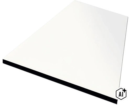 Un panneau de particules rectangulaire revetu de resine melamine pour la construction de meubles ou etageres. (Image AI modified or generated)