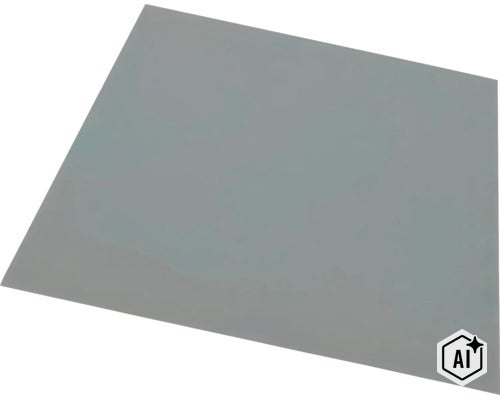 Une plaque lisse et rectangulaire en plastique ou en métal pour divers projets de construction. (Image AI modified or generated)