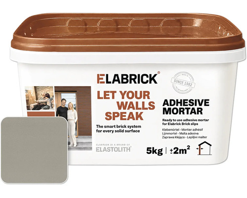 Seau de mortier adhésif Elabrick pour plaquettes de parement 5 kilogrammes