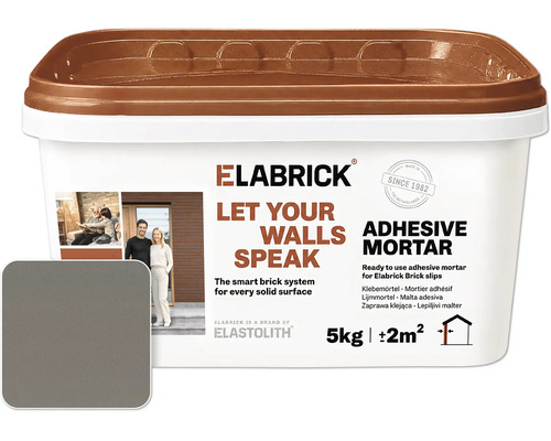 Seau de mortier adhésif Elabrick 5 kilogrammes pour plaquettes de parement