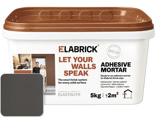 Mortier adhésif Elabrick seau de 5 kilogrammes pour plaquettes de parement