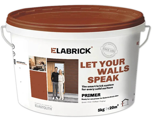 Seau avec primaire Elabrick pour système de briques, 5 kilogrammes