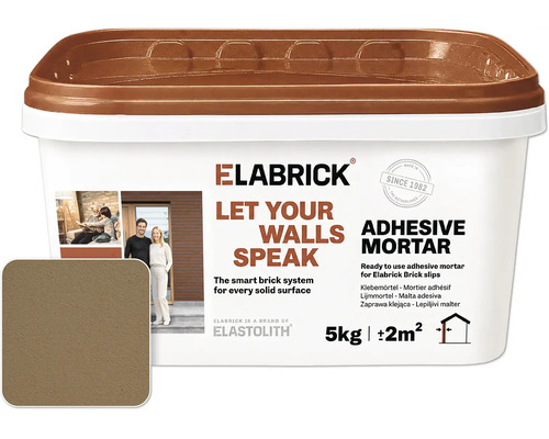 Elabrick Klebemörtel für Riemchen im 5 Kilogramm Eimer für etwa 2 Quadratmeter Fläche