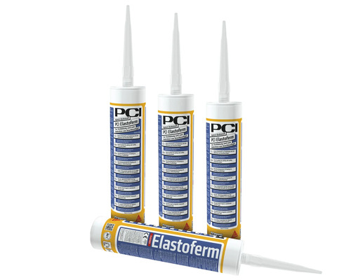 Cartouches de mastic hybride PCI Elastoferm pour coller et sceller les joints de raccordement