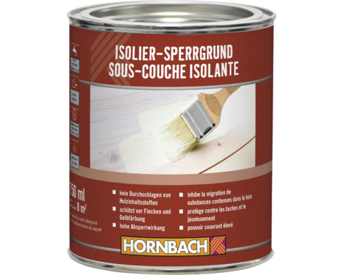 Pot de sous couche isolante Hornbach pour bois afin de prévenir les taches et le jaunissement.