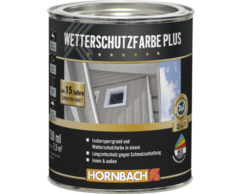 Pot de peinture de protection contre les intempéries Plus pour intérieur et extérieur avec protection longue durée et primaire isolant de Hornbach