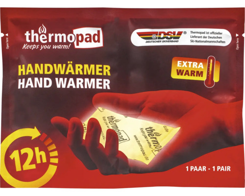 Chauffe-mains Thermopad avec 12 heures de chaleur, un paquet contient une paire.