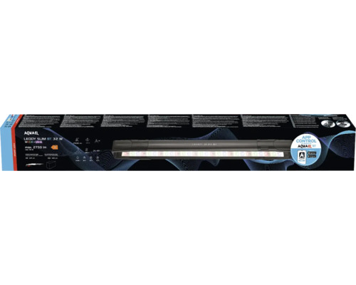 Aquael Leddy Slim BT 32 Watt Aquarium LED Leuchte mit App Steuerung in der Produktverpackung