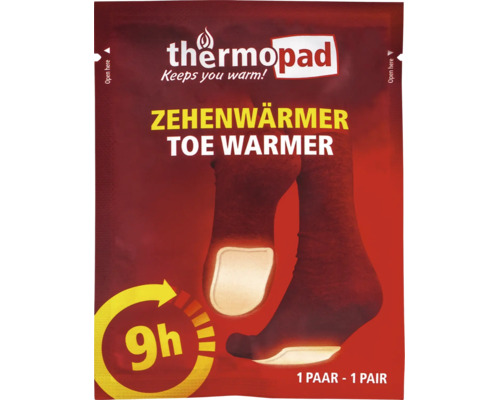 Chaufferettes pour orteils Thermopad pour des pieds chauds avec 9 heures de chaleur, paquet de 1 paire pour chaussettes.