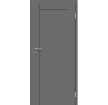 Moderne Innentür mit glatter Oberfläche, drei Kassetten und metallischem Türgriff für Wohnräume.