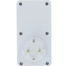 Adaptateur prise avec contact de protection en matière synthétique
