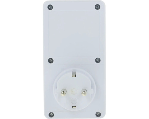 Adaptateur prise avec contact de protection en matière synthétique