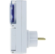 Minuterie mécanique pour usage extérieur en version blanche pour la commande d appareils électriques.