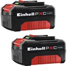 Zwei Einhell Power X-Change Akkus mit 4.0 Amperestunden Kapazität für Elektrowerkzeuge