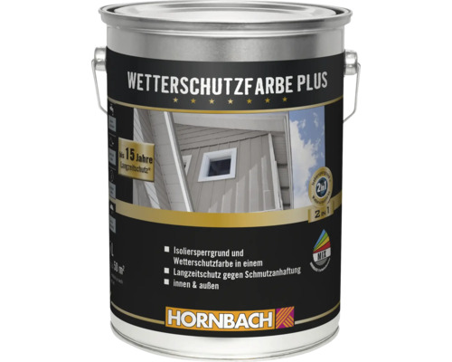 Seau de peinture de protection contre les intempéries Plus pour intérieur et extérieur avec apprêt isolant pour façades en bois.