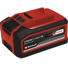 Batterie lithium ion Einhell Power X Change 18 Volt avec capacité de 6 Ampere heures et indicateur de niveau de charge