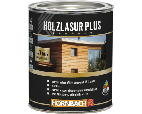 Dose Hornbach Holzlasur Plus für den Holzschutz mit Langzeitschutz bis zu 7 Jahre