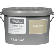 Seau de peinture murale StyleColor Colorful Walls ton Sand Dune, 1 litre pour environ 8 mètres carrés.