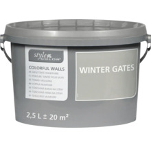 Seau de peinture murale Style Color Colorful Walls teinte Winter Gates avec 2,5 litres pour 20 mètres carrés