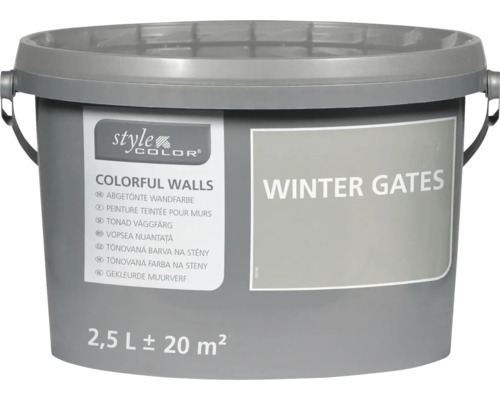 Seau de peinture murale Style Color Colorful Walls teinte Winter Gates avec 2,5 litres pour 20 mètres carrés