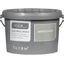 Seau de peinture murale Style Color Colorful Walls teinte Winter Gates 1 litre pour 8 mètres carrés
